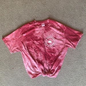 Cute Tie-Cropped Tie Dye Shirt